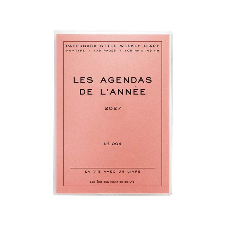 2027 A6 Block Poche Planner - Pink