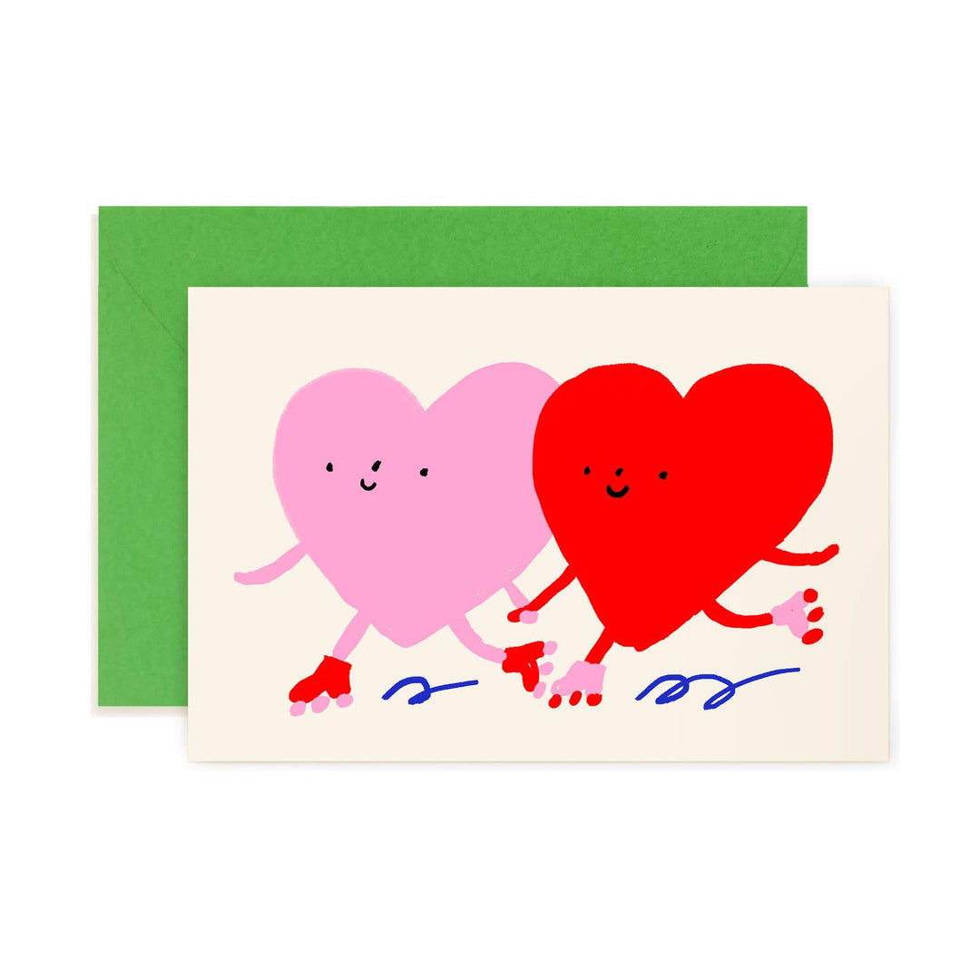 Skating Heart Pals Mini Note