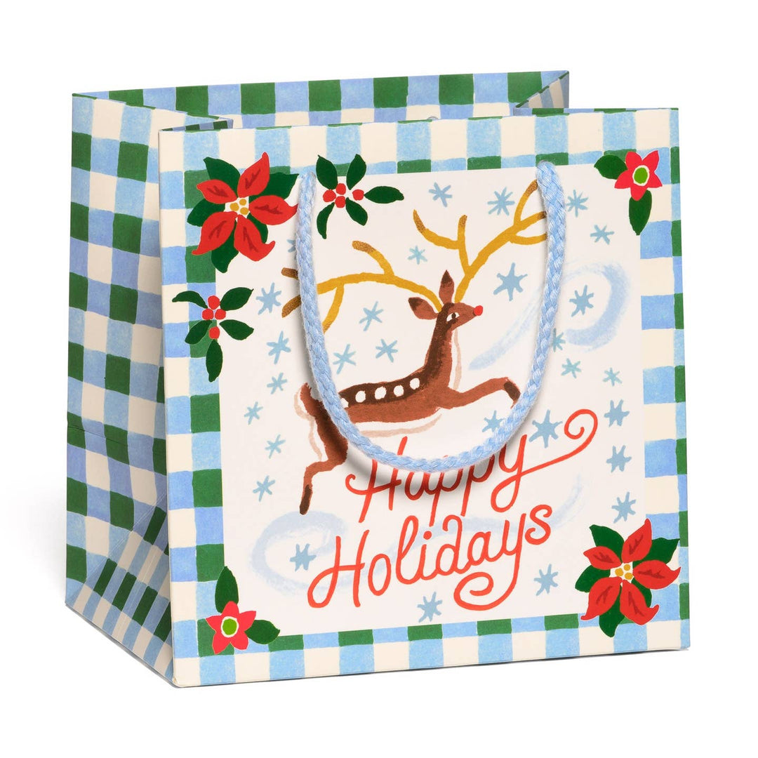 Holiday Reindeer Gift Bag - Small