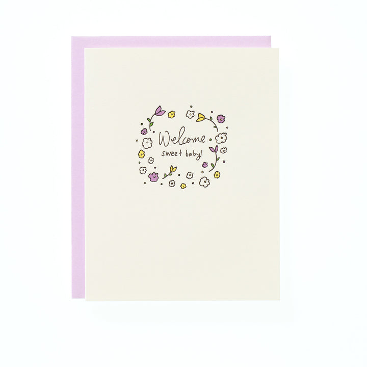 Welcome Sweet Baby Floral