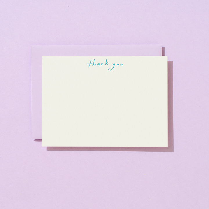 Handwritten Thank You Emerald Flat Note Box Set