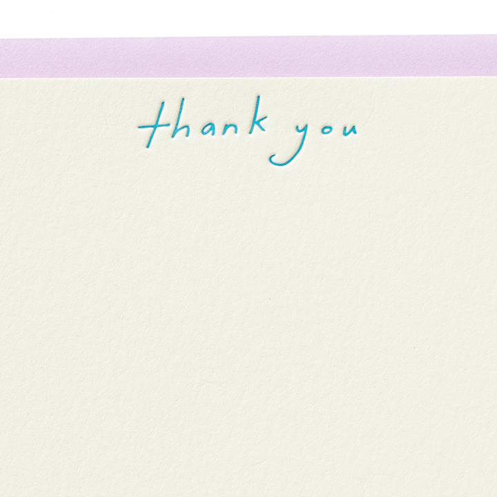 Handwritten Thank You Emerald Flat Note Box Set