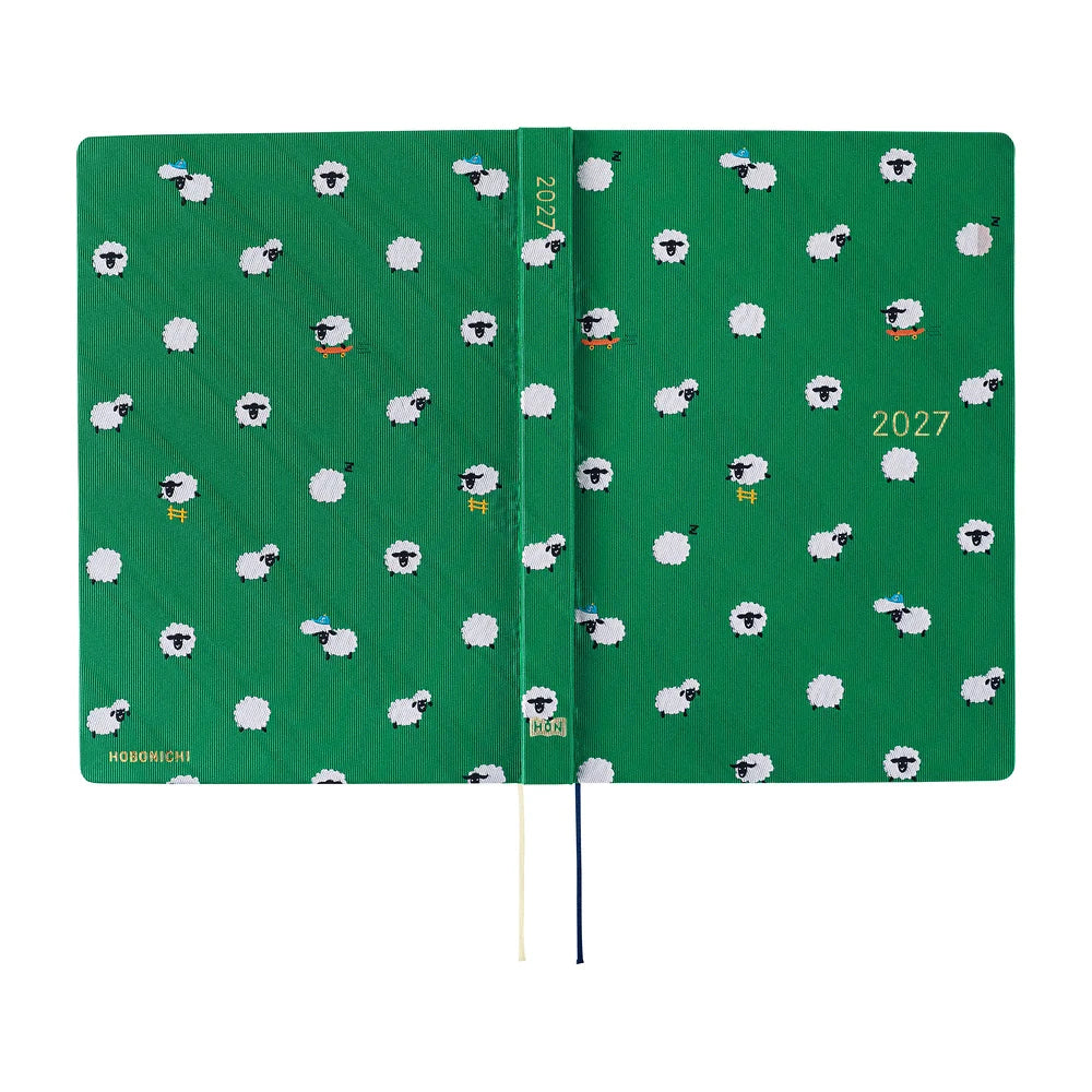 2027 Hobonichi Techo HON A5 - Bow & Tie: Sheep Sheep Sheep