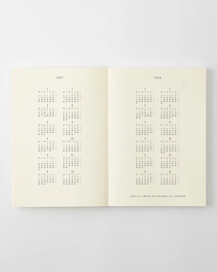 Midori Notebook Diary 2027: A5