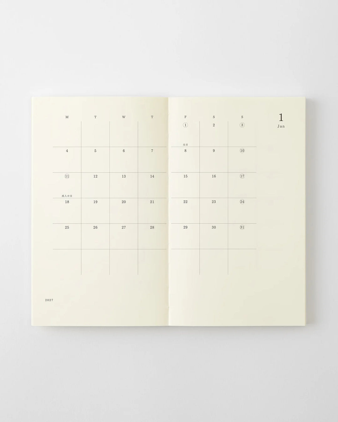 Midori Notebook Diary 2027: B6 Slim