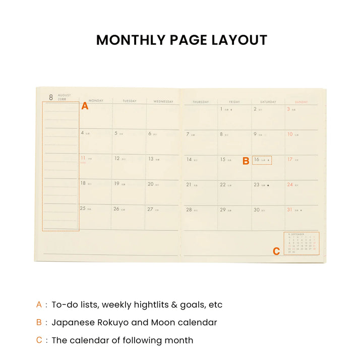 2027 Diary Glow Check Square - Green