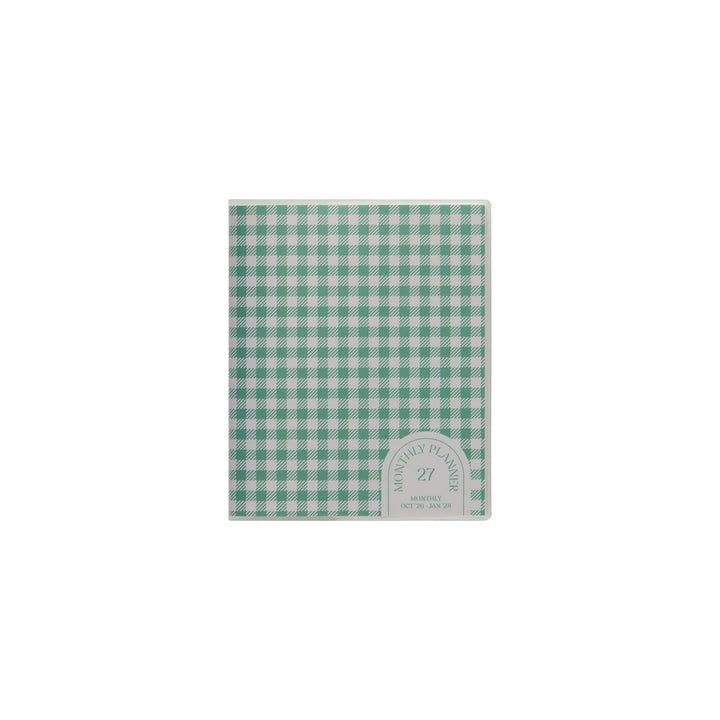 2027 Diary Glow Check Square - Green