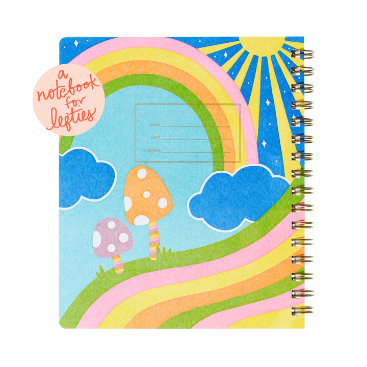 Lefty Standard Notebook - Rainbow Mushroom