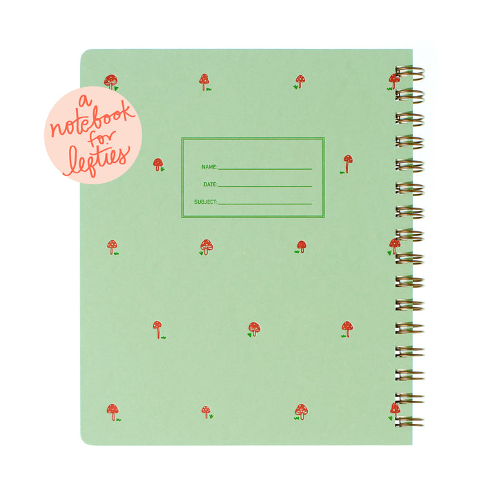 Lefty Standard Notebook - Mini Mushroom