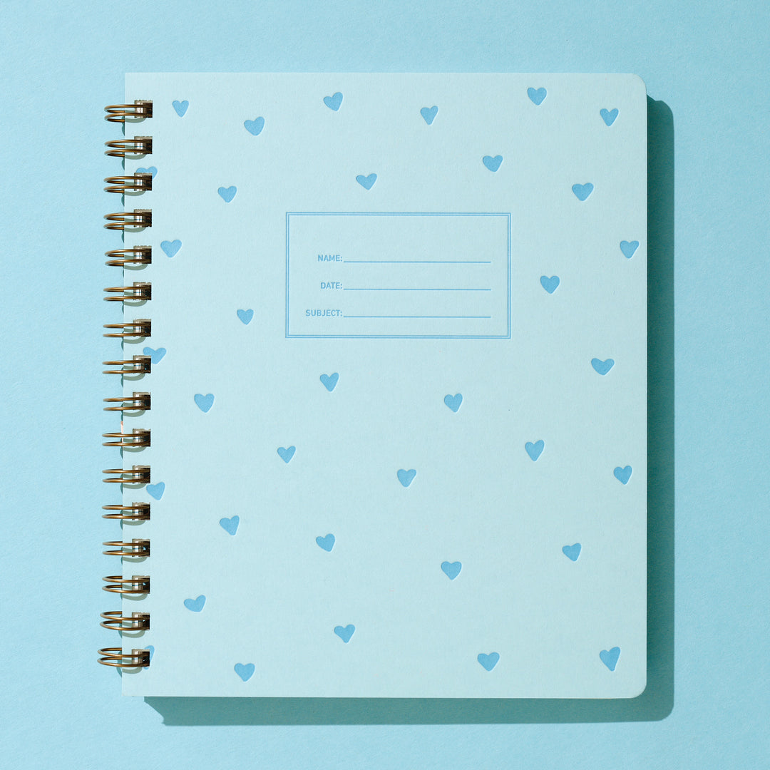 Standard Notebook - Blue Hearts
