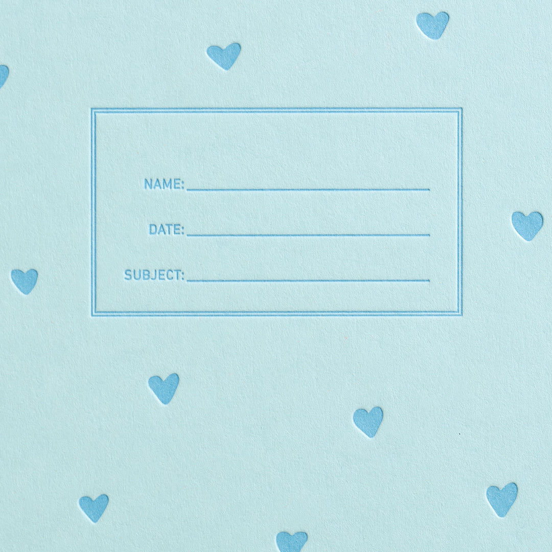 Standard Notebook - Blue Hearts