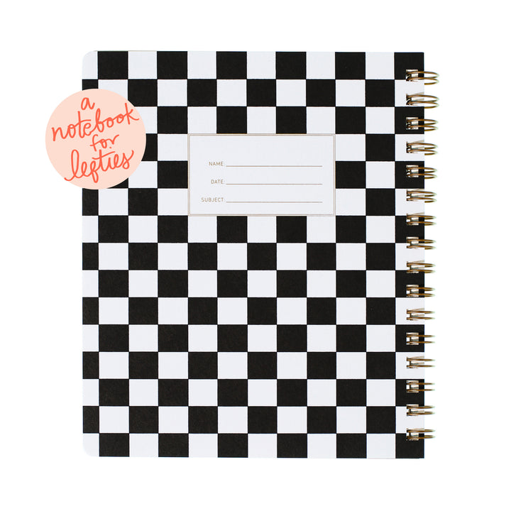 Lefty Standard Notebook - Checker Black