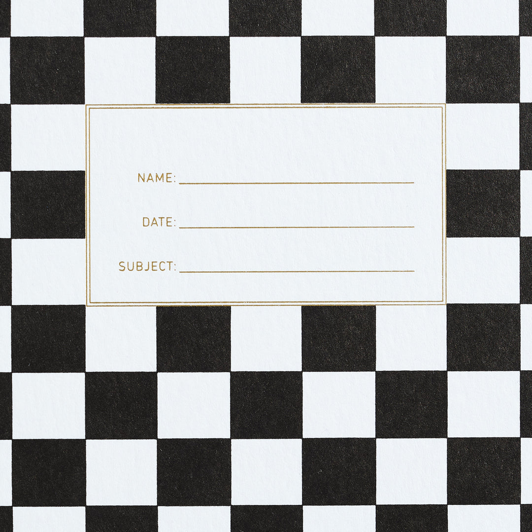 Standard Notebook - Checker Black