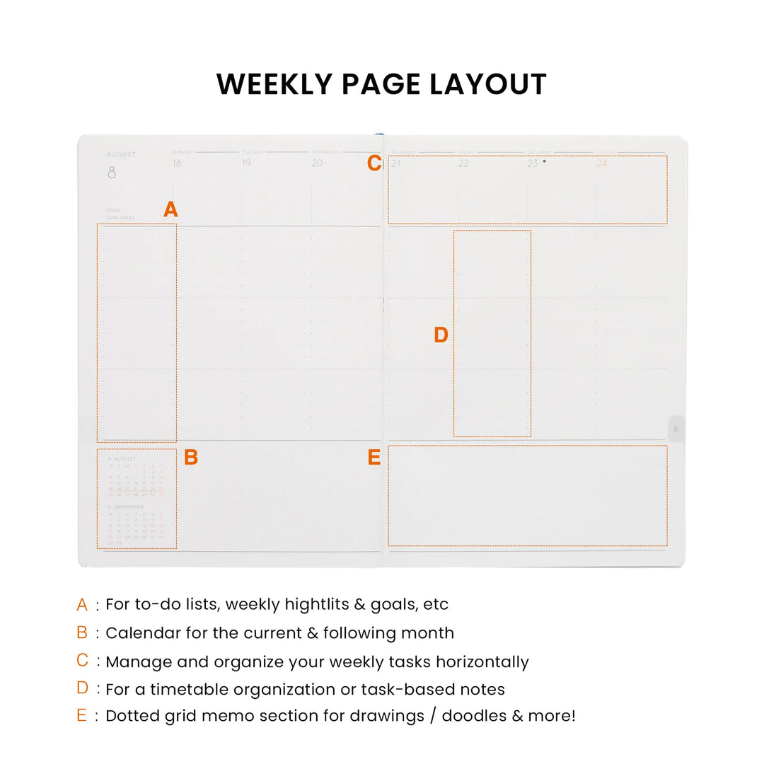 2027 B6 Weekly Diary Reno - Pink