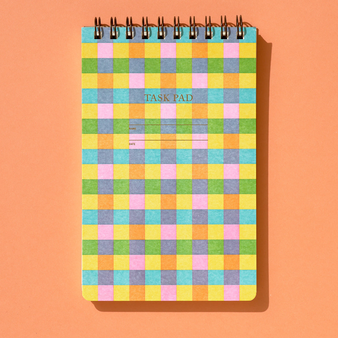 Task Pad Notebook - Plaid