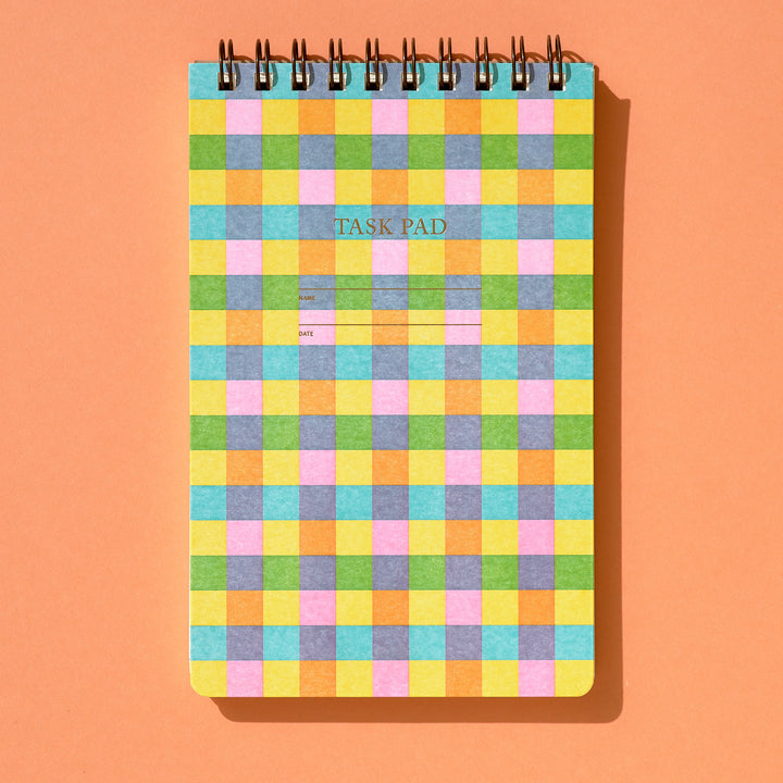 Task Pad Notebook - Plaid