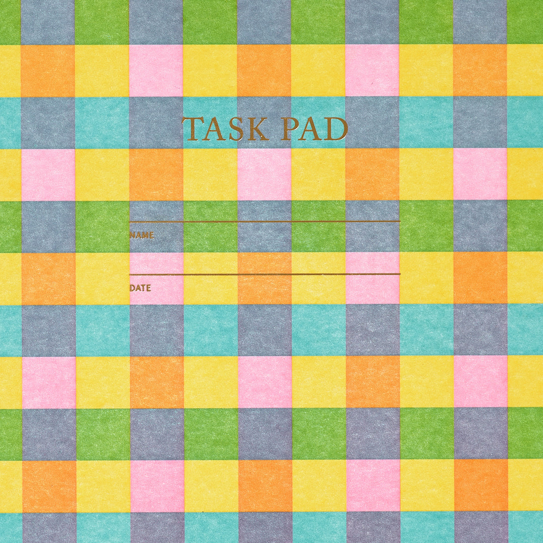 Task Pad Notebook - Plaid