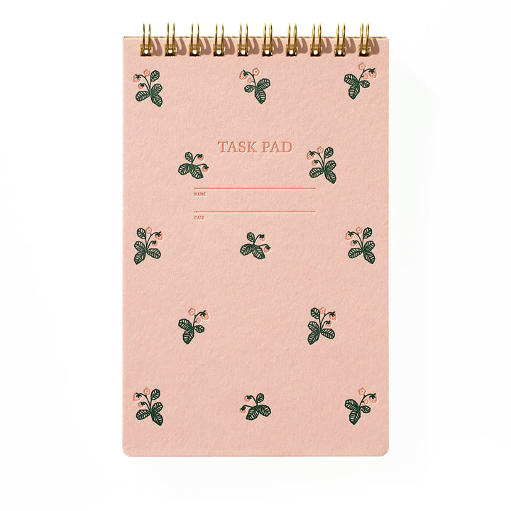 Task Pad Notebook - Strawberry Pattern