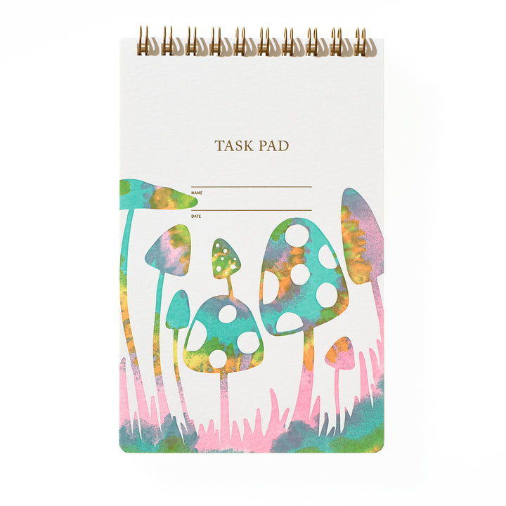 Task Pad Notebook - Tie Dye Mushroom