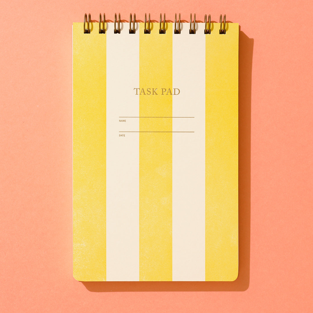 Task Pad Notebook - Yellow Stripe