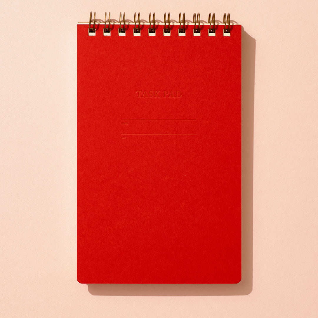 Task Pad Notebook - Warm Red