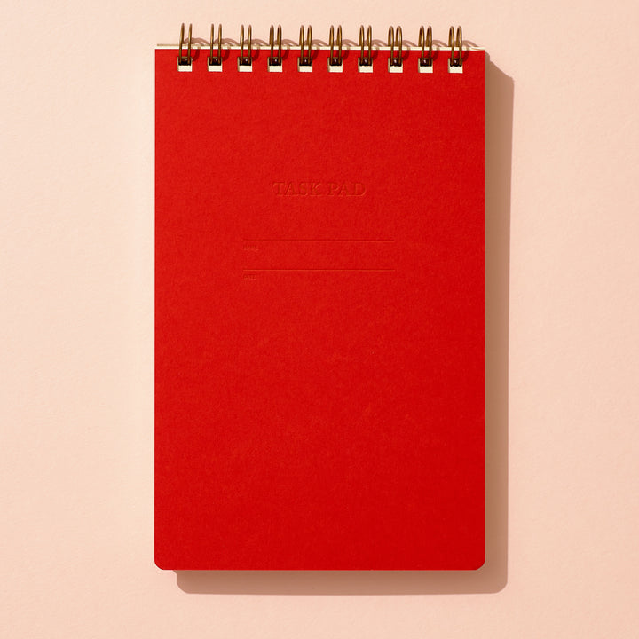 Task Pad Notebook - Warm Red