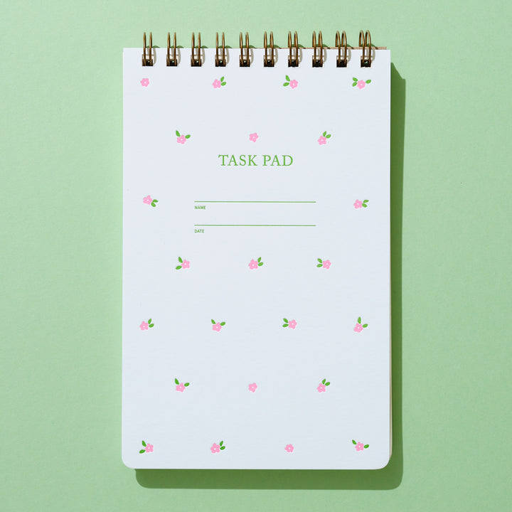 Task Pad Notebook - Mini Floral Pink