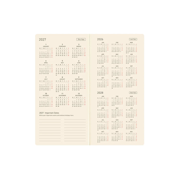 2027 Hobonichi Techo Weeks - Colors: Pink Sapphire