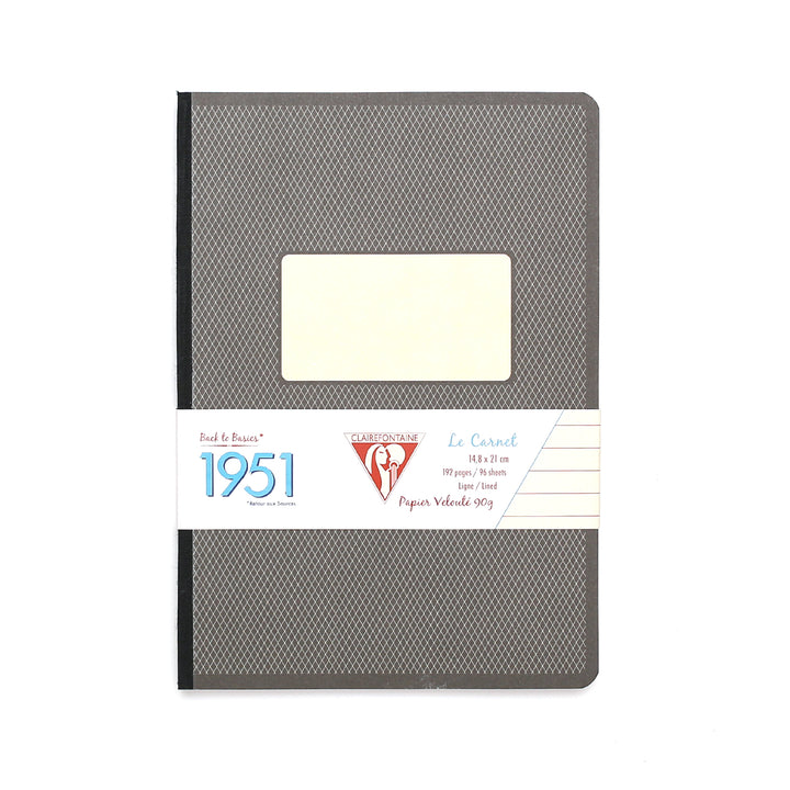 1951 A5 Lined Notebook - Black