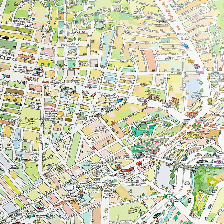 Highland Park Map - Print