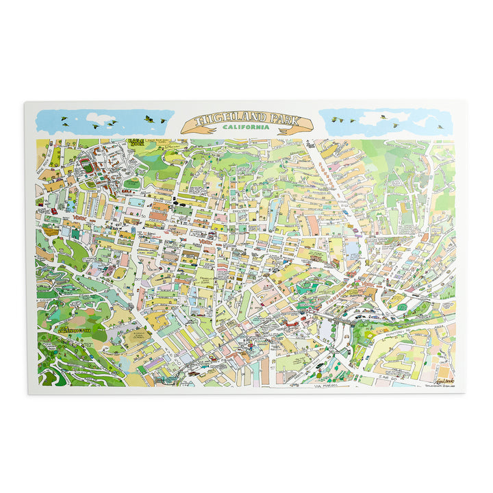 Highland Park Map - Print