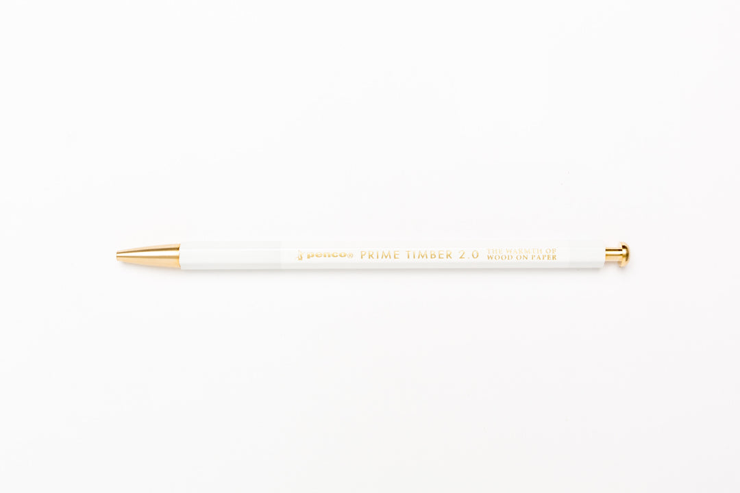 Penco Prime Timber Brass Lead Holder - White