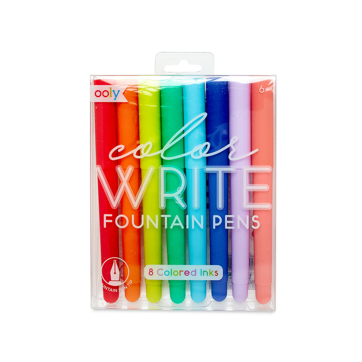 Color Write Fountain Pens - Set of 8