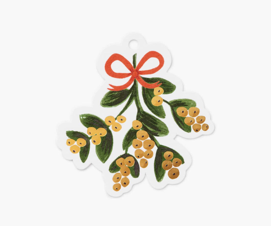 Mistletoe Die-cut Tags