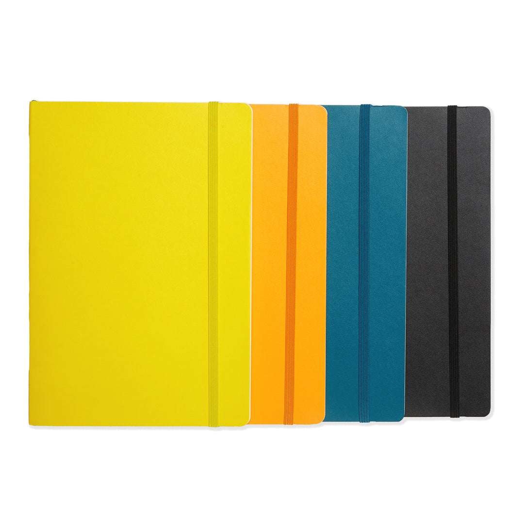Black Softcover A5 Notebook - Dotted